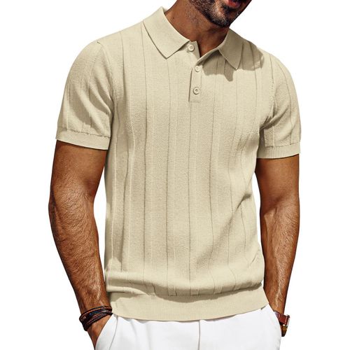 Polo À Manches Courtes En Tricot Pour Homme Avec Bouton - Polo De Golf