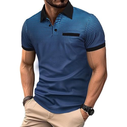 Polo Homme Tee Shirt Manches Courtes Tshirt Regular Fit Poloshirt Vetement Homme Golf Casual Sportswear Avec Boutons