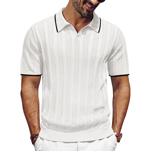 Polo D'été Tricoté À Manches Courtes Pour Homme