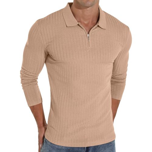 Polo À Fermeture Éclair Pour Hommes Automne Et Hiver Slim Fit Chem S Décontractées À Fermeture Éclair