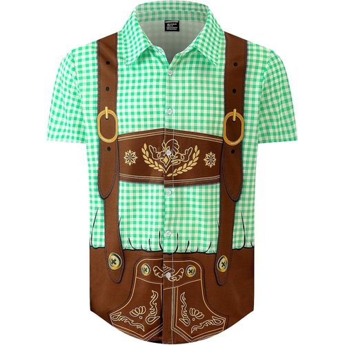 Tenue De Fête De La Bière Allemande Bavaro Pour Homme - Pantalon En Cuir - Polo À Manches Courtes
