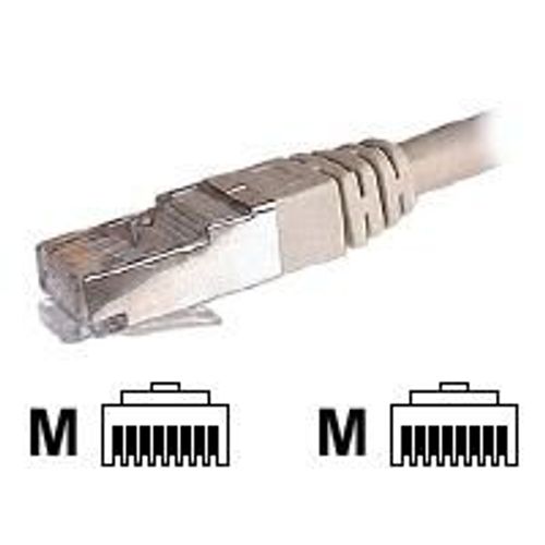 deXlan - Cordon de raccordement - RJ-45 (M) pour RJ-45 (M) - 5 m - UTP - CAT 5e - beige
