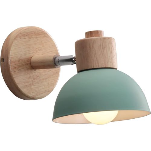 Applique Murale Industrielle Vintage Lampe Murale Interieur Sconce Rétro Luminaire Applique Abat-Jour E27 Ø15cm Pour Salle À Manger Escalier Chambre Cuisine Café(1pcs Vert)