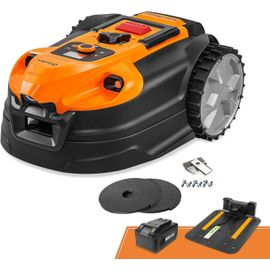 ChenQuanSarl-Vbrm18Amid4R Tondeuse Robotique Sans Fil De Limite 800¿, 4 Ah Batterie, Navig. Optique, Évitement D'Obstacles, Station De Charge Auto, Zone Interdite, Wifi & Bluetooth Contrôlable Par Ap
