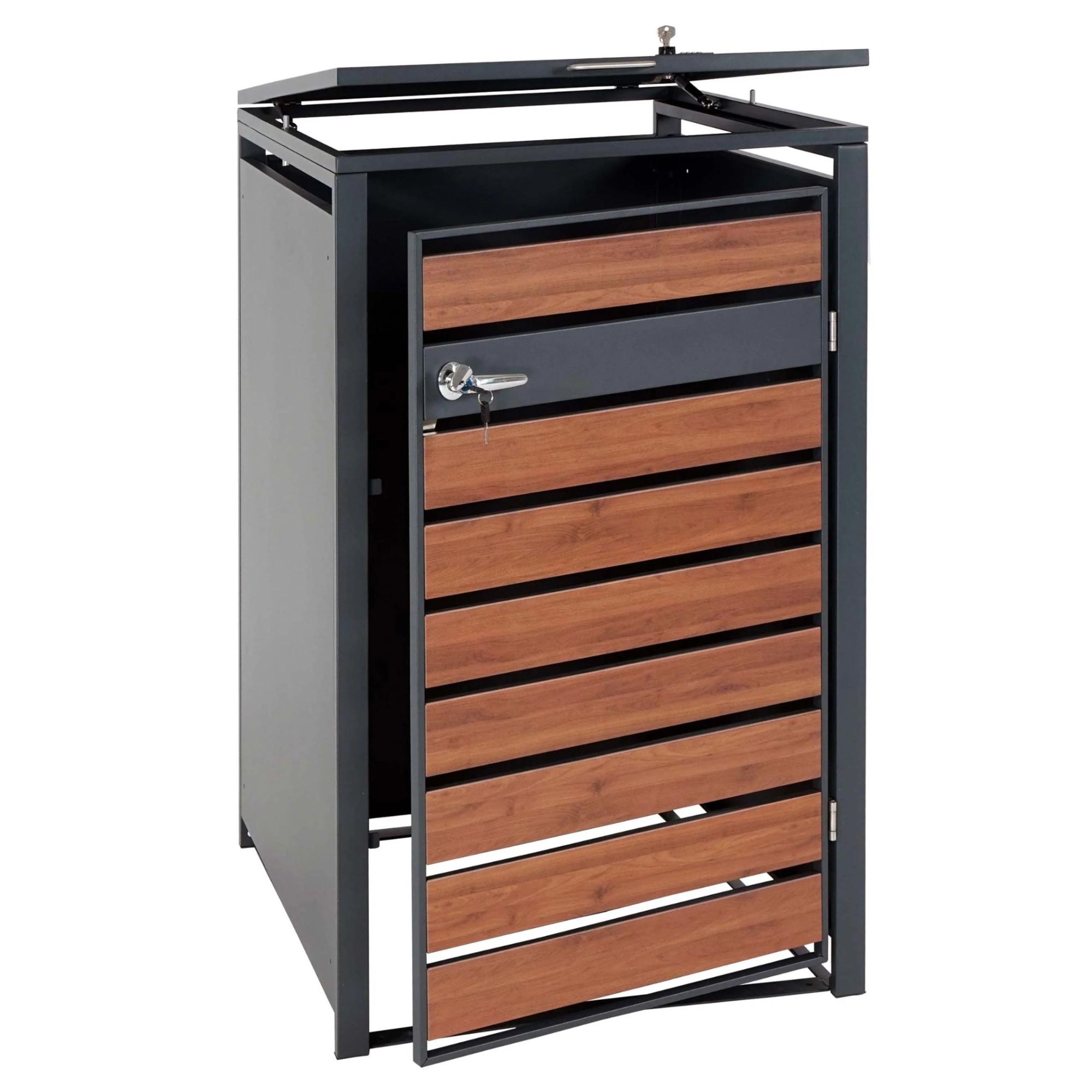 Abris Poubelle Vérouillable Pour Une Poubelle Ou Deux Poubelles Mét...