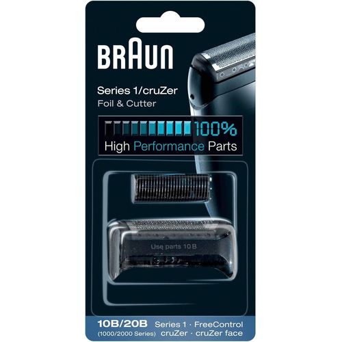 CLOUDDS_Grille Et Bloc-Couteaux 10B-20B Noire-Pièce De Rechange Pour Les Rasoirs Cruzer Et Series 1