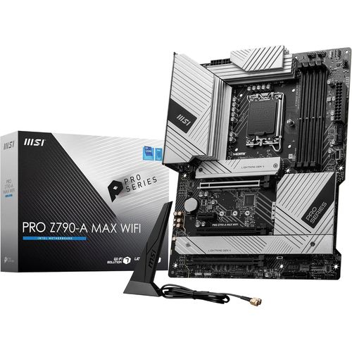 CLOUDDS_Pro Z790-A Max Wifi Carte Mère,Atx-Pour Processeurs Intel 14E,13E & 12E Gén,Lga 1700-80A Sps,Ddr5 Memory Boost 7800+Mhz/Oc,Pcie 5.0 X16,M.2 Gen4,Wi-Fi 7,2.5G Lan
