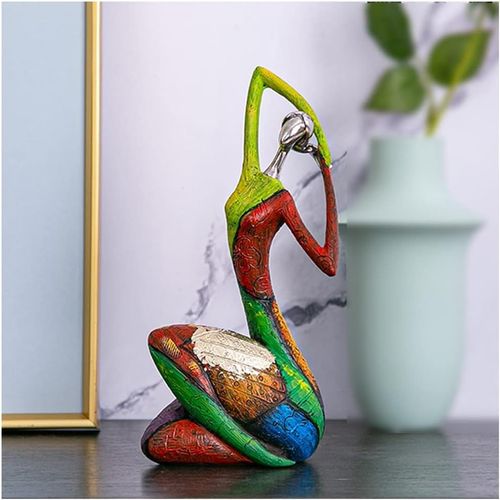 Ytseazn--Statue Decoration Interieur Design,Sculpture En Resine Multicolore,Résine Coloré Femmes Étagère Décor Accessoires Abstraite Art Décorations Pour Salon Table Jardin