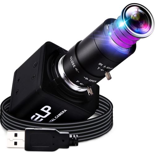 ytseazn-Webcam Usb 4K Varifocal Zoom Optique 4X,Webcam Varifocus 2,8-12 Mm,Zoom Manuel 2160P,Caméra Imx317 Objectif Tele Caméra Uhd Vidéo Web Cam Pour Windows Linux Mac