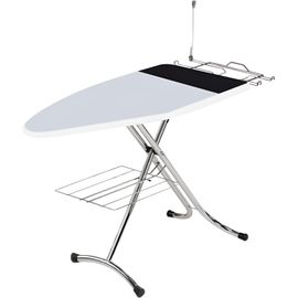 ytseazn-Luxor Plus Planche À Repasser¿Fabriqué En Italie¿123 X 48cm¿Table À Repasser En Acier Chromé¿Couverture Rembourrée Avec Zone Ignifuge