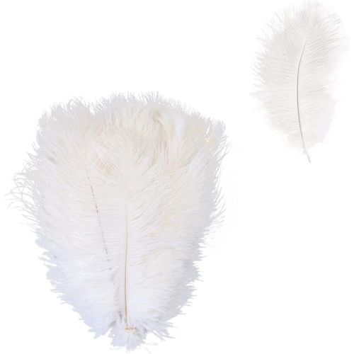 Ytseazn-20 Pièces Plumes D¿Autruche Artisanat Plumes 20-25cm Plumes Blanches Plume Pour Loisirs Créatifs Mariage Décoration Pour Décoration De La Maison Décoration D'intérieur