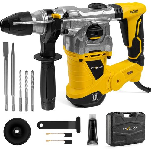 ytseazn-Marteau Perforateur Sds-Plus,1500W Perceuse À Percussion Avec Poignée Anti-Vibration,6J,Max 4500 Bpm,4 Fonctions,Capacité De Perçage: Béton (32 Mm),Métal (13 Mm),Bois (40 Mm)