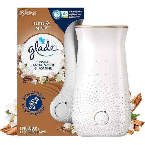 Ytseazn-Sense & Spray Diffuseur À Détection De Mouvement-Infusé Aux Huiles Essentielles-Jusqu'à 2 Mois De Parfum-Sensual Sandalwood & Jasmine-1 Diffuseur+1 Recharge 
