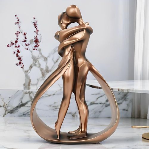 ytseazn-Statues En Résine D'Art De Couple Affectueux,Figurines De Couple Câlin Baiser,Ornement De Bureau À Domicile En Résine,Sculptures D'Anniversaire De Mariage Pour Femmes Hommes
