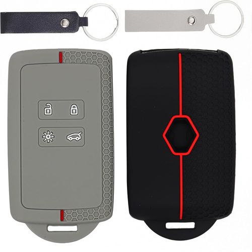 ytseazn-2 Pièce Coque Clé De Voiture Pour Ren Ault,Coque Cle Compatible Avec Ren Ault Clio Megane Koleos Kadjar Kangoo Twingo Talisman Captur Espace Da Cia Duster,Etui Carte Ren Ault,Avec 2 Porte-Clés