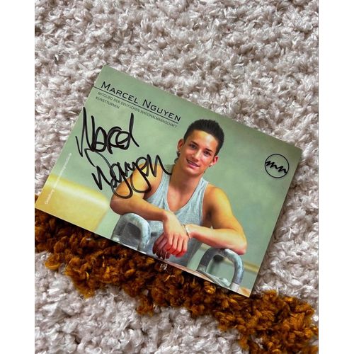 Carte Autographe Dédicacée Gymnaste Allemand Marcel Nguyen 