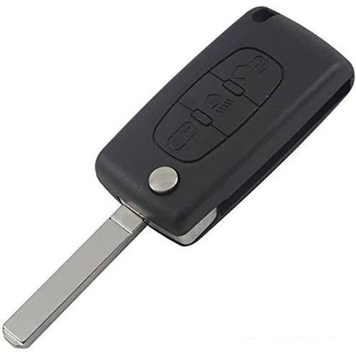 ytseazn-Clé Plip Compatible Avec Citroen 3 Boutons Phare C4 Picasso Ce0523 Lame Sans Rainure Coque Boitier De Télécommande