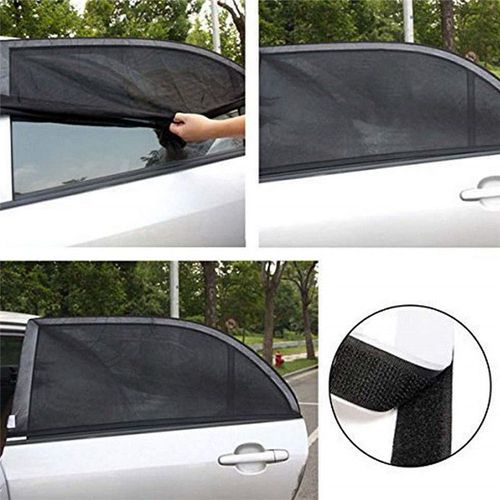 2 Rideaux De Voiture, Filet De Vitres Latérales Avant/Arrière, Bloc De Rideau En Tissu Maillé, Réduit La Température Du Soleil, Écrans De Fenêtre, Livraison Directe
