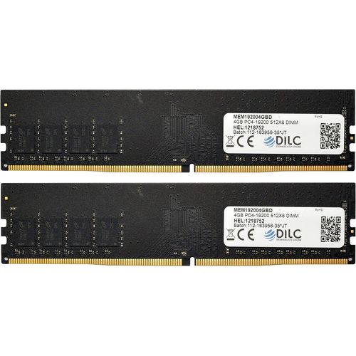 ytseazn-Dilc,Ram Ddr4 Dimm 4 Go,2 Mémoires Ram Pour Ordinateur Fixe,2400 Mhz,Pc4-19200 (288 Broches),Single Rank,Compatibles Avec Carte Mère Intel Ou Amd,Perfomance Élevées,Garanties À Vie,2 Pièces