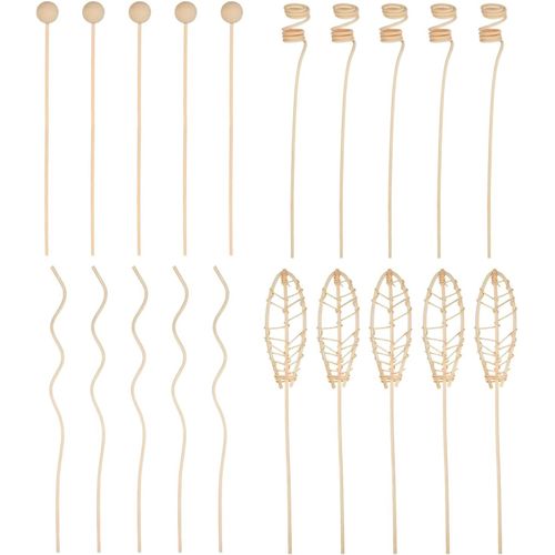Ytseazn-Lot De 20 Bâtons Diffuseurs Pour Arômes,Lot De 4 Modèles (5 Pièces Chacun),Pour Parfums,Huiles Essentielles Et Environnements,Maison,Voiture,Bureau,Diffusion Uniforme Et Longue Durée De Vie 