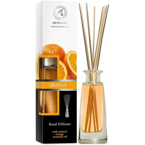 Ytseazn-Diffuseur De Parfum Une Orange 100ml-Huile Essentielle Naturelle Orange-Diffuseur De Parfum À Bâtonnets-Kit Diffuseur Cadeau Avec 10 Bâtonnets De Bambou-Assainisseur Air-Bureau