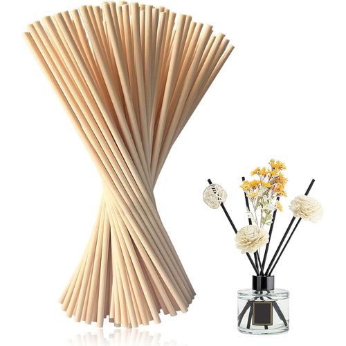 Ytseazn-100 Pièces Batonnets Diffuseur Parfum Bâtons,Bâtons De Diffuseurs Essentielles,Pour Dans Maison Bureau Hôtel Spa (Naturel) 