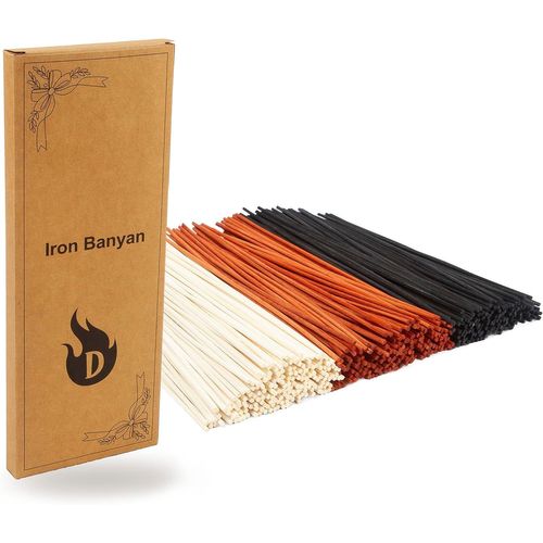 ytseazn-Lot De 120 Bâtons Diffuseurs De Roseaux,Recharges Pour Diffuseurs,Huiles Essentielles En Rotin Naturel,Bâtons En Bois Pour Spa,Maison,Bureau (Noir Et Orange Et Naturel)
