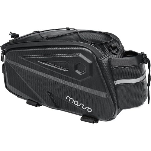 Ytseazn-Sac À Vélo Hydrofuge Arrière,14l Eva Montagne Siège Arrière Stockage Selle,Bagages D'épaule Avec Strap,Noir