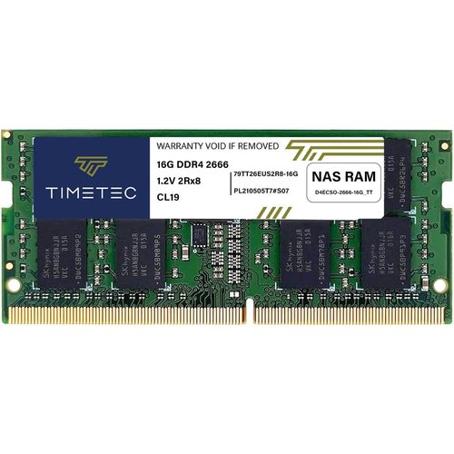 ytseazn-Ddr4-2666 16 Go De Remplacement Pour Synology D4Ecso-2666-16G Ddr4 Ecc Sans Tampon Sodimm 2666Mhz Pc4-21300 260 Pin 1.2V Cl19 Dual Rank 2Rx8 Memory Ram Upgrade (D4Ecso-2666-16G