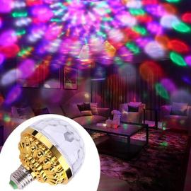 Lampe 3 Couleur Lumière 5W LED RGB Projecteur Boule Fête Soirée DJ Disco  Karaoké 