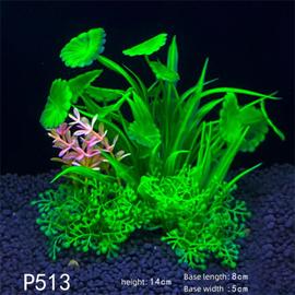 Plante d'Eau Artificielle en Plastique, Simulation Vivante, Décorations d' Aquarium, Poisson Précieux, Fleur d'Ornement