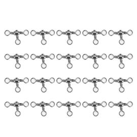 Lot De 20 Emerillons De Peche Durables Et Flexibles A Trois Voies (3#)