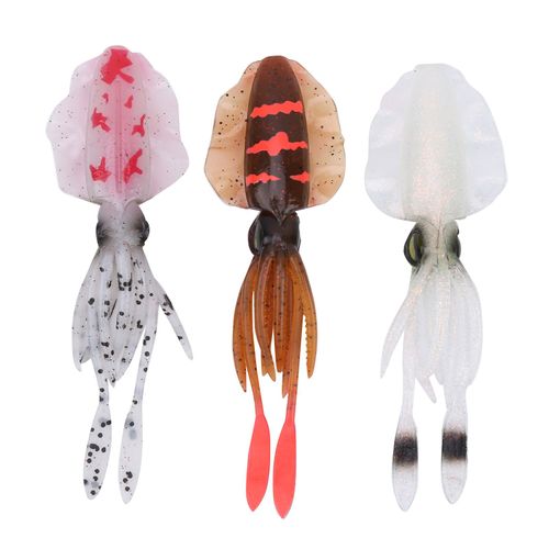 Lot De 3 Leurres Artificiels Souples Pour La Peche En Haute Mer, Accessoire De Peche A La Traine