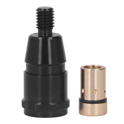 Connecteur De Canne A Peche 8 Mm, Vis Anti-Rotation, Adaptateur De Tete De Filet, Connecteur Universel, Accessoires De Peche, Noir