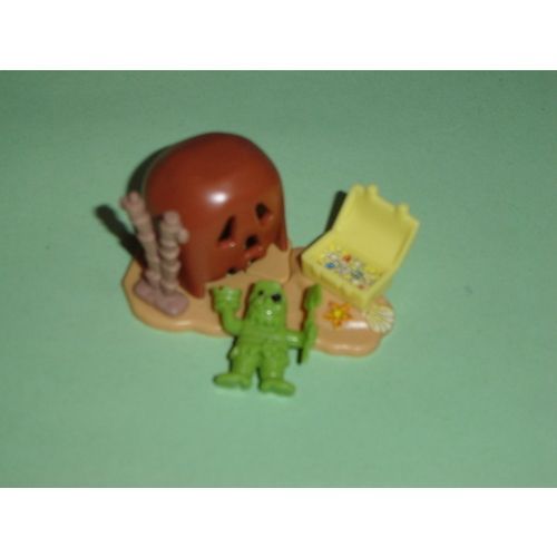 Kinder - K99 N. 49 / K99n49 : L'île Au Trésor (La Figurine Complète, Avec Le Pirate De Couleur Vert !!)