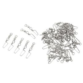Lot De 50 Emerillons De Peche Haute Resistance En Acier Inoxydable De Type B, A Roulement A Billes, Pour La Peche En Eau Salee, 1#