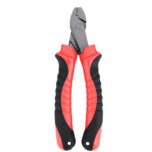 Pince a sertir multifonctionnelle pour la peche, outil confortable avec poignee en caoutchouc, accessoire de peche