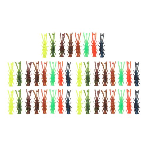 Lot De 5 Leurres Flottants Souples En Silicone Pour Crevettes, 6,3 Cm, 2,1 G, Pour La Peche En Eau Douce Et En Mer