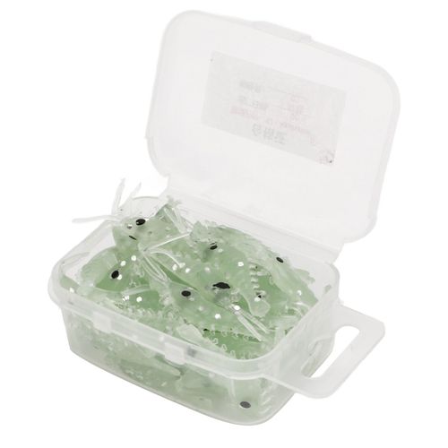 Lot De 50 Leurres De Peche Lumineux En Silicone Souple De 3 Cm, Appats Artificiels En Forme De Crevettes, Pour Peche En Eau Douce Et Salee