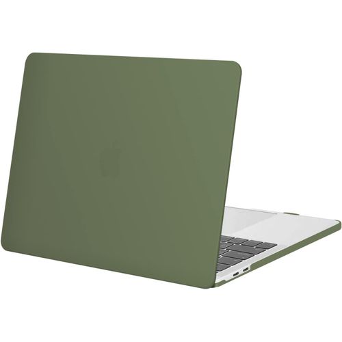 CLICKSELL-Coque Compatible Avec Macbook Pro 13 Pouces 2024 2023 2022-2016 M2 M1 A2338 A2289 A2251 A2159 A1989 A1706 A1708 Avec/Sans Touch Bar, Étui De Protection Plastique Case Rigide, Armée Vert