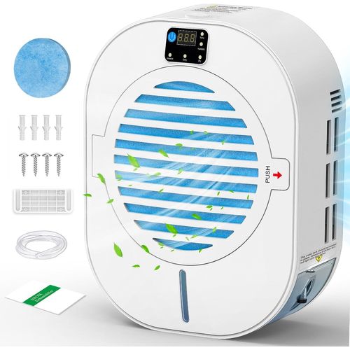 CLICKSELL-Déshumidificateur D Air, Deshumidificateur Silencieux Pour La Maison, Déshumidificateur Electrique Portable Avec Drainage Continu Et Système De Filtration, Déshumidification Efficace Dégivr