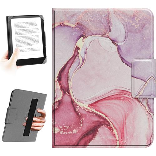 CLICKSELL-L'Étui Universel Pour Ereader De 6,8 Pouces,7 Pouces, Compatible Avec Pocketbook, Tolino, Sony, Kindle Paperwhite, Kobo E-Book Reader, Corde À Main Élastique, For 6,8""-7"" Ereader,Dali Rose