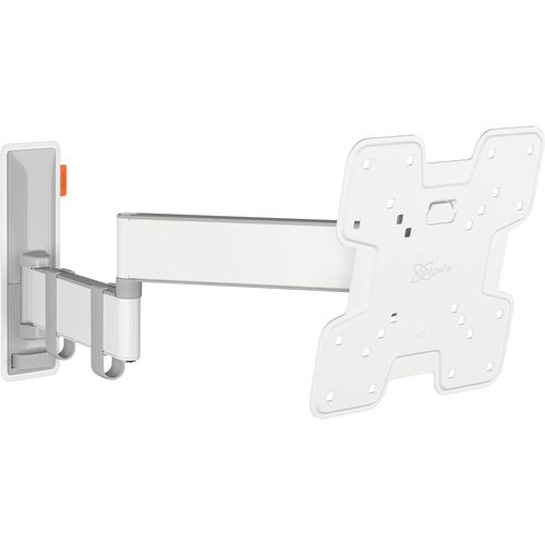 CLICKSELL-Tvm 3245 Support Mural Tv Orientable Pour Téléviseurs 19-43 Pouces, Max. 15 Kg, Pivotant Jusqu'À 180º, Support Tv Totalement Orientable Max. Vesa 200X200, Compatibilité Universelle, Blanc