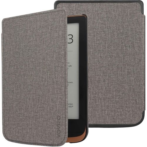 CLICKSELL-Étui Rigide Fin Pour Liseuse Pocketbook Touch Hd 3 / Touch Lux 5 / Touch Lux 4 / Basic Lux 2 ¿ Étui En Cuir Pu Léger De Qualité Supérieure Avec Fonction Veille/Réveil Automatique