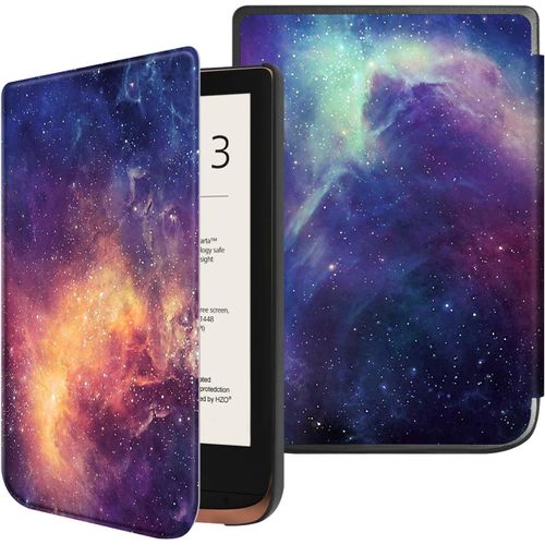 CLICKSELL-Étui Pour Liseuse Pocketbook Touch Lux 5/4, Touch Hd 3 Et Basic Lux 2 - Coque Mince Housse Avec Fermeture Magnétique Et Veille/Réveil Automatique Galaxie