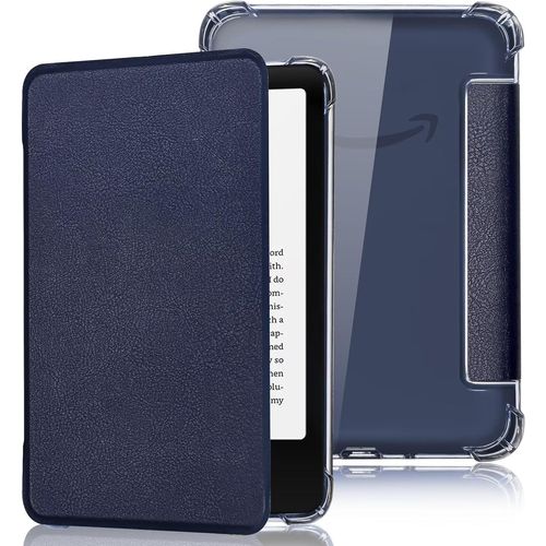 CLICKSELL-Compatible Avec Étui Kindle 11E Génération 6"" (Version 2024/2022), Coque Arrière Légère En Tpu Transparent Avec Veille/Réveil Intelligent Pour Liseuse Kindle 11E Génération 2024 Et 2022, Bl