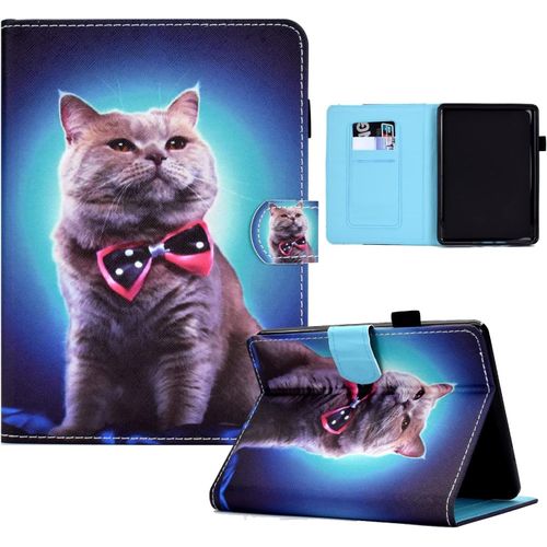 Clicksell-Coque Liseuse Compatible Avec 6,8 Pouces Kindle Paperwhite 11e Gén (Modèle 2021), Étui Pliable Pour Kindle Paperwhite Édition Signature Tablette, Auto Réveil/Veille,Frère Chat
