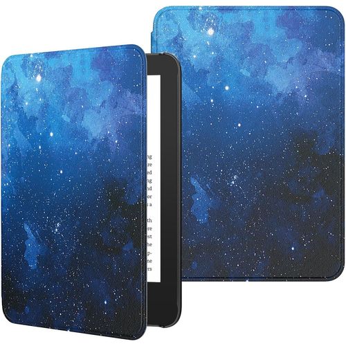 CLICKSELL-Étui Compatible Avec 6"" Kindle(11E Génération Version 2024/2022) & Version Internationale, Coque Légère Avec Réveil/Sommeil Automatique Pour Liseuse Kindle 2024 11E Gén., Étoilebleue