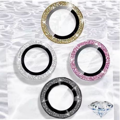 Protecteur D'Objectif D'Appareil Photo Pour Iphone 16 Pro - Effet Diamant - Black