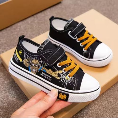 Baskets Spiderman Enfant Avec Spiderman Jaune - Taille 34 (20,5cm)